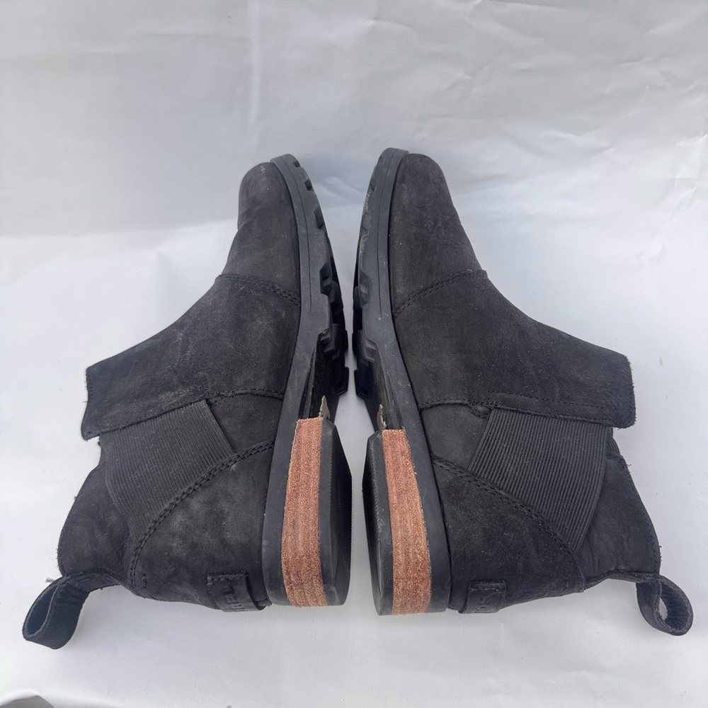 Sorel // black Joan of arc low heels Chelsea boots size 8 - Picture 7 of 9